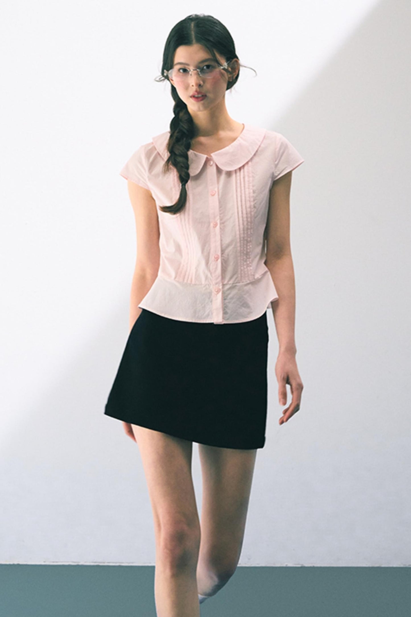 Pink Peter Pan Collar Shirt