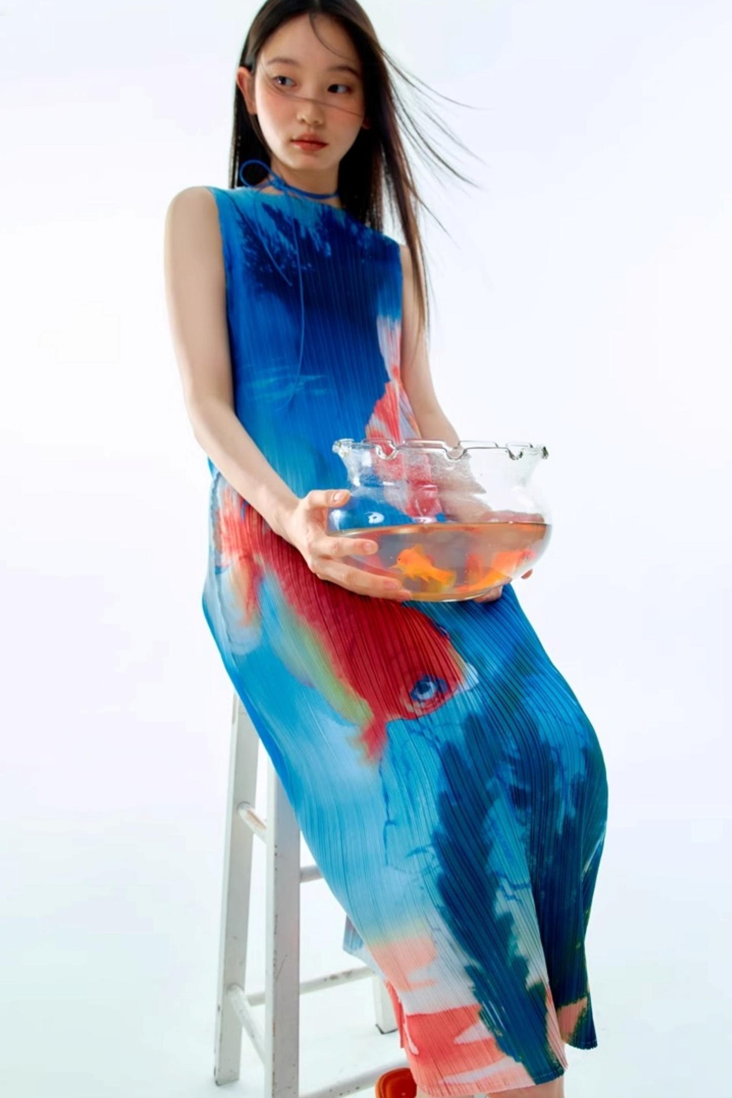 Vintage Goldfish Print Dress