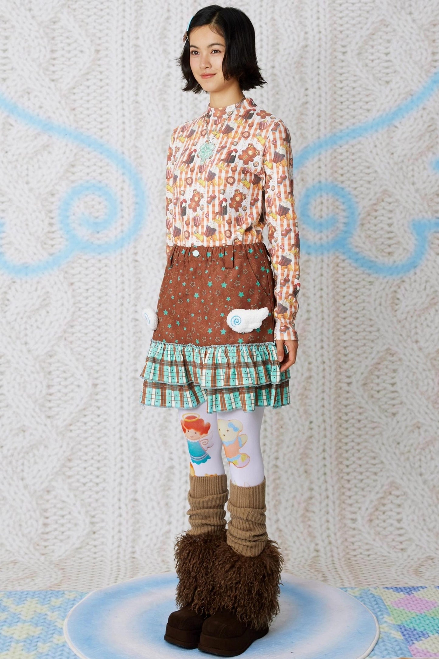 Corduroy Wings Autumn Skirt