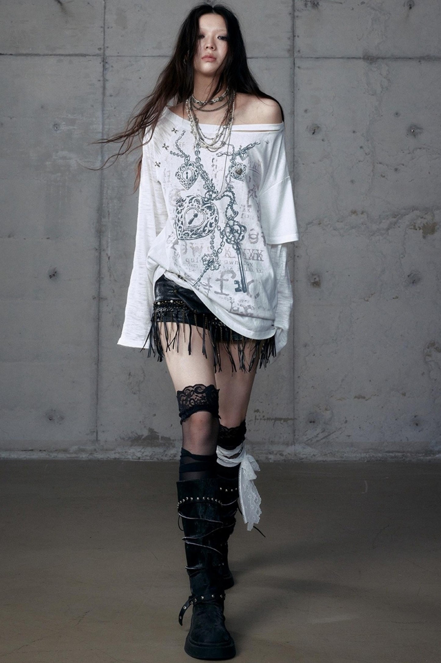 Wasteland Punk One-Shoulder T-Shirt