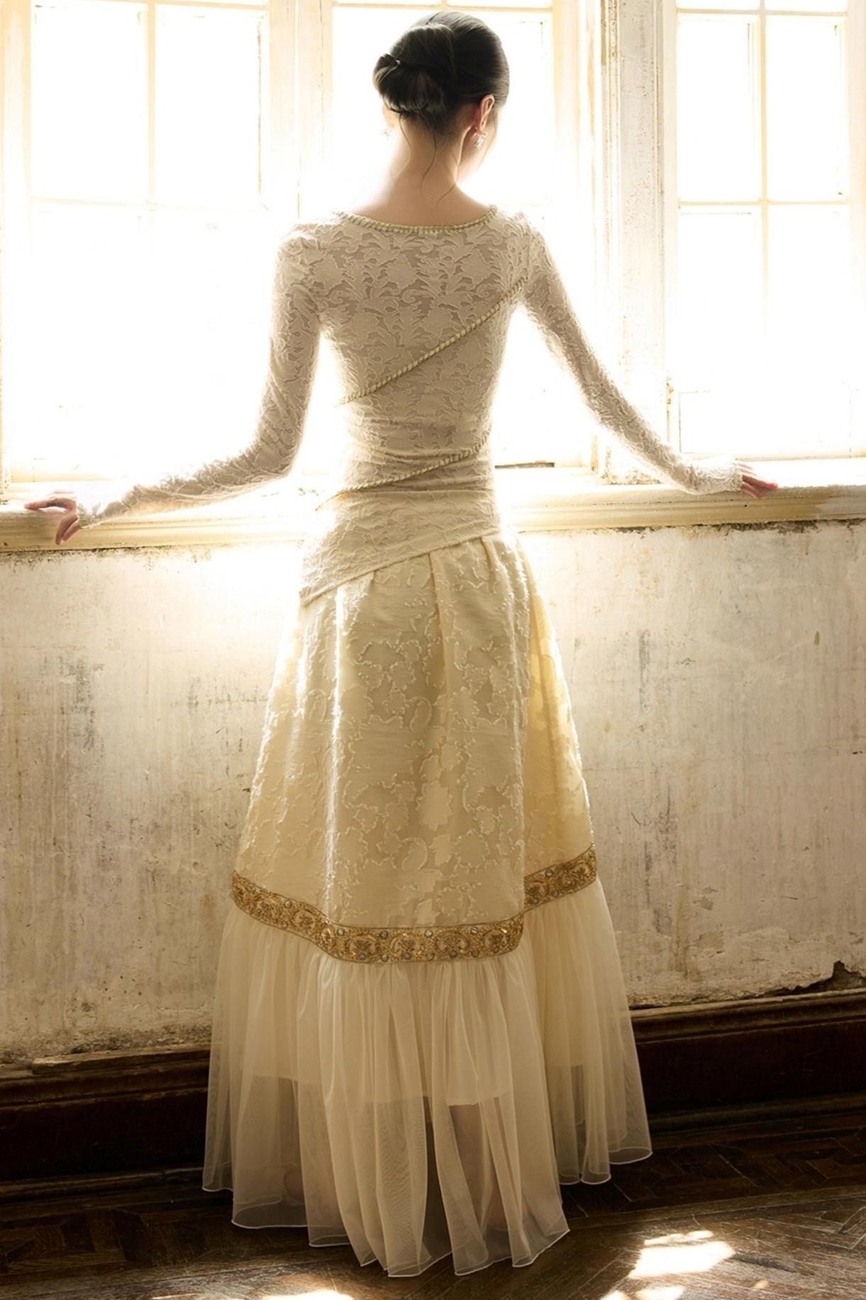 Cut Flower Mesh Skirt