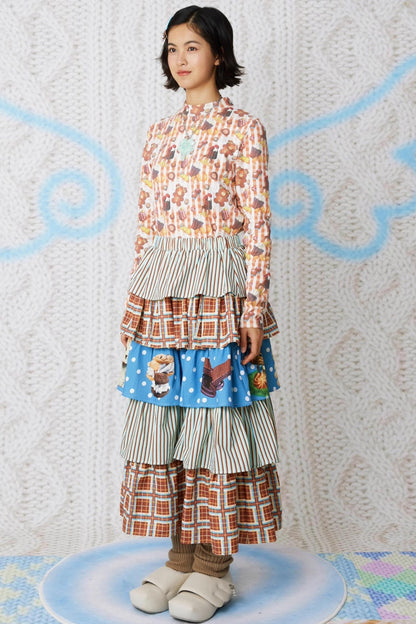 Chocolate Cake Print Skirt