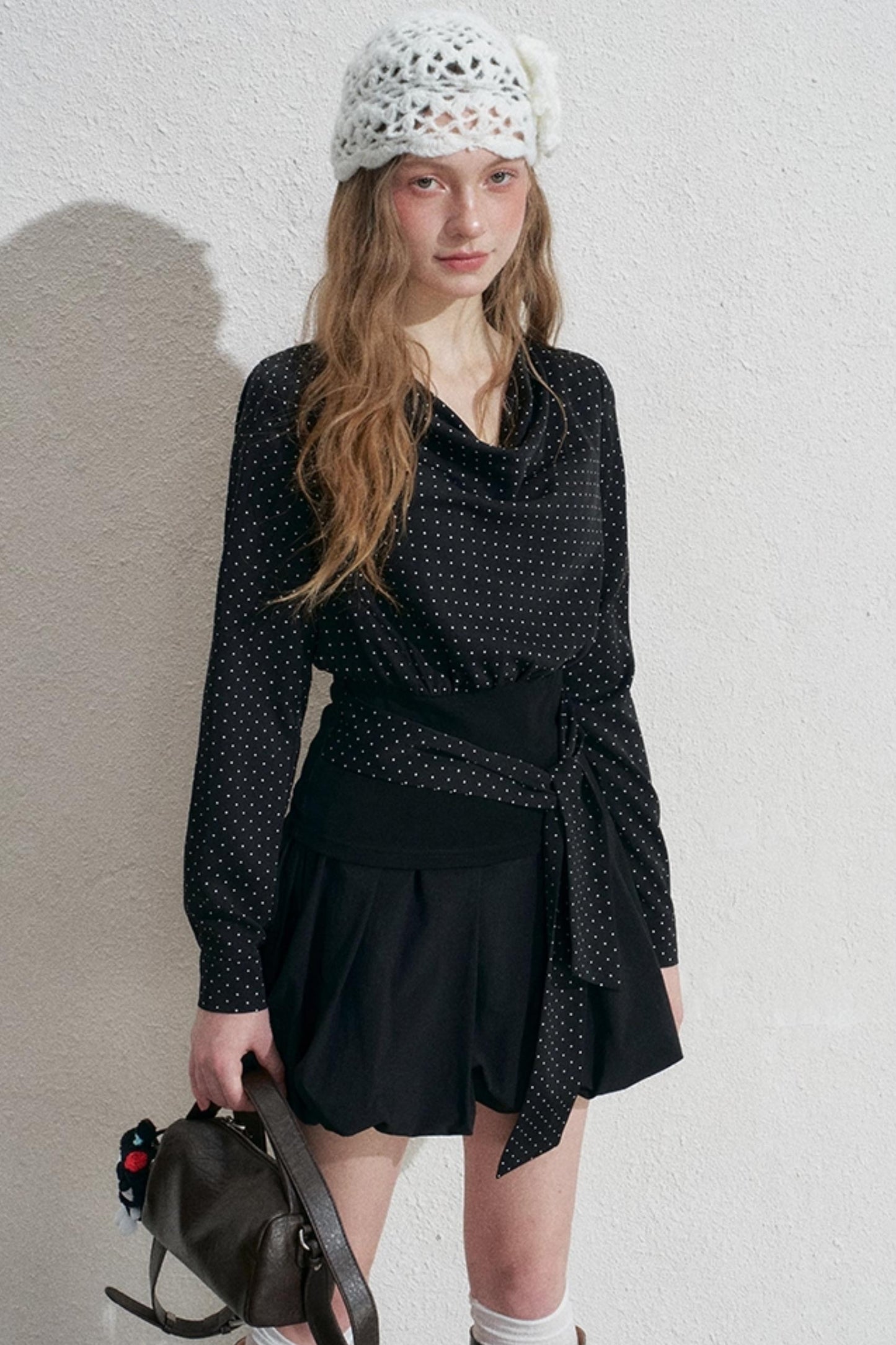 Empire High-Waisted A-Line Skirt