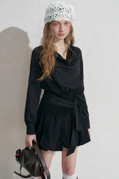 Empire High-Waisted A-Line Skirt