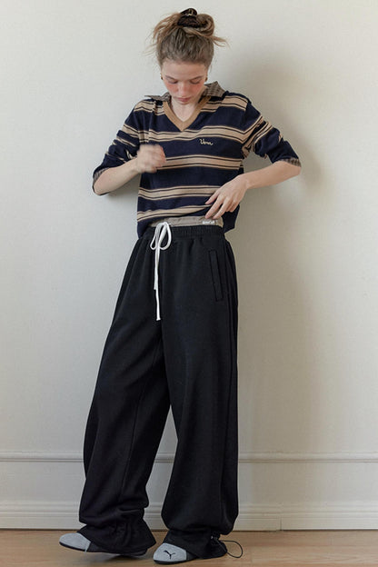 Retro Knit Plaid Top