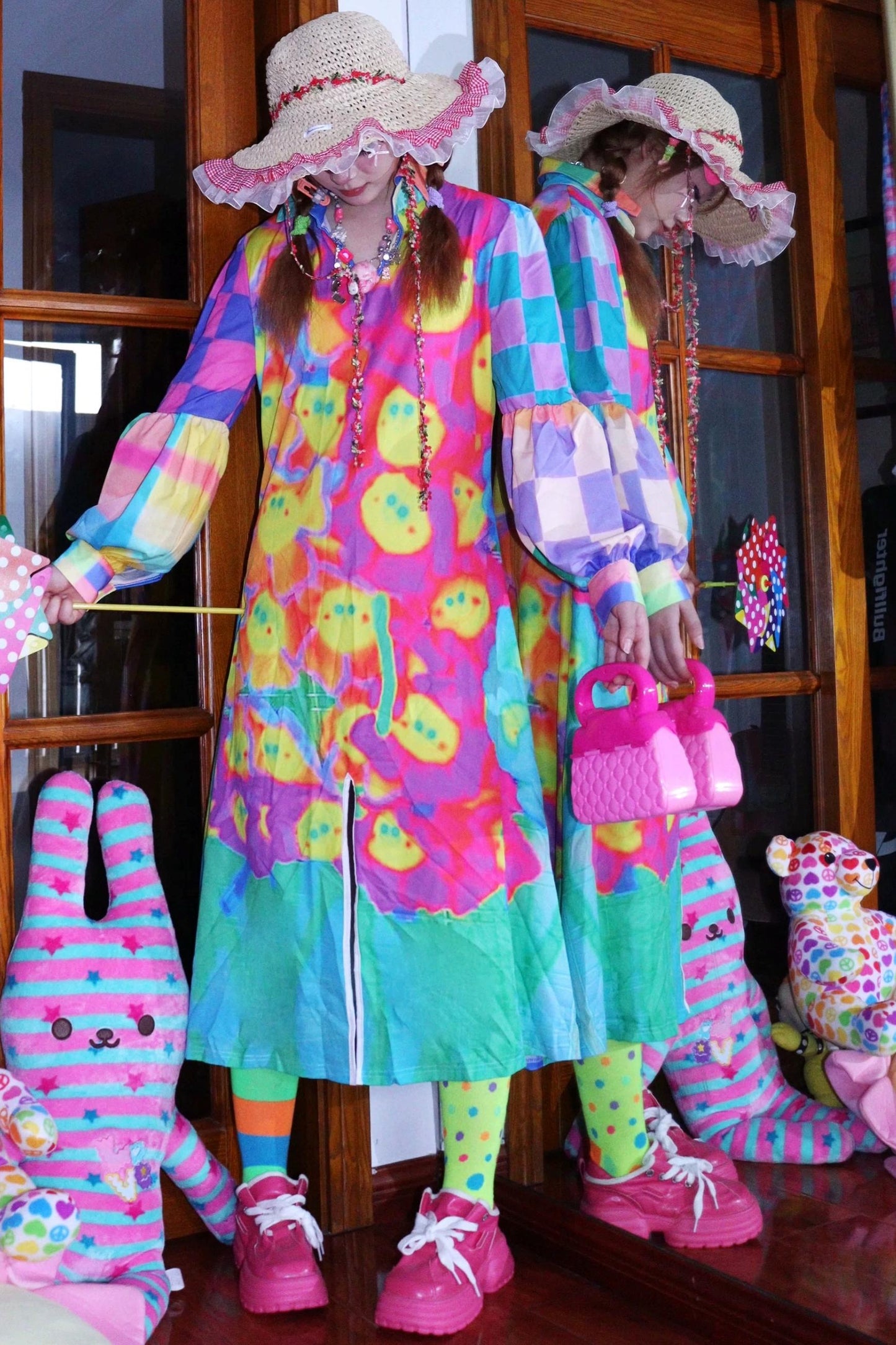 Colorful Playful Print Dress