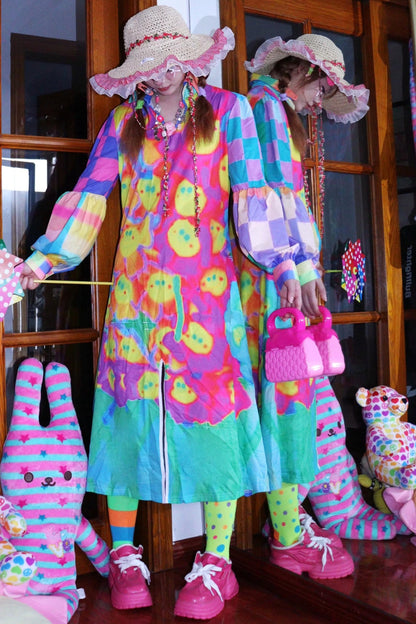 Colorful Playful Print Dress