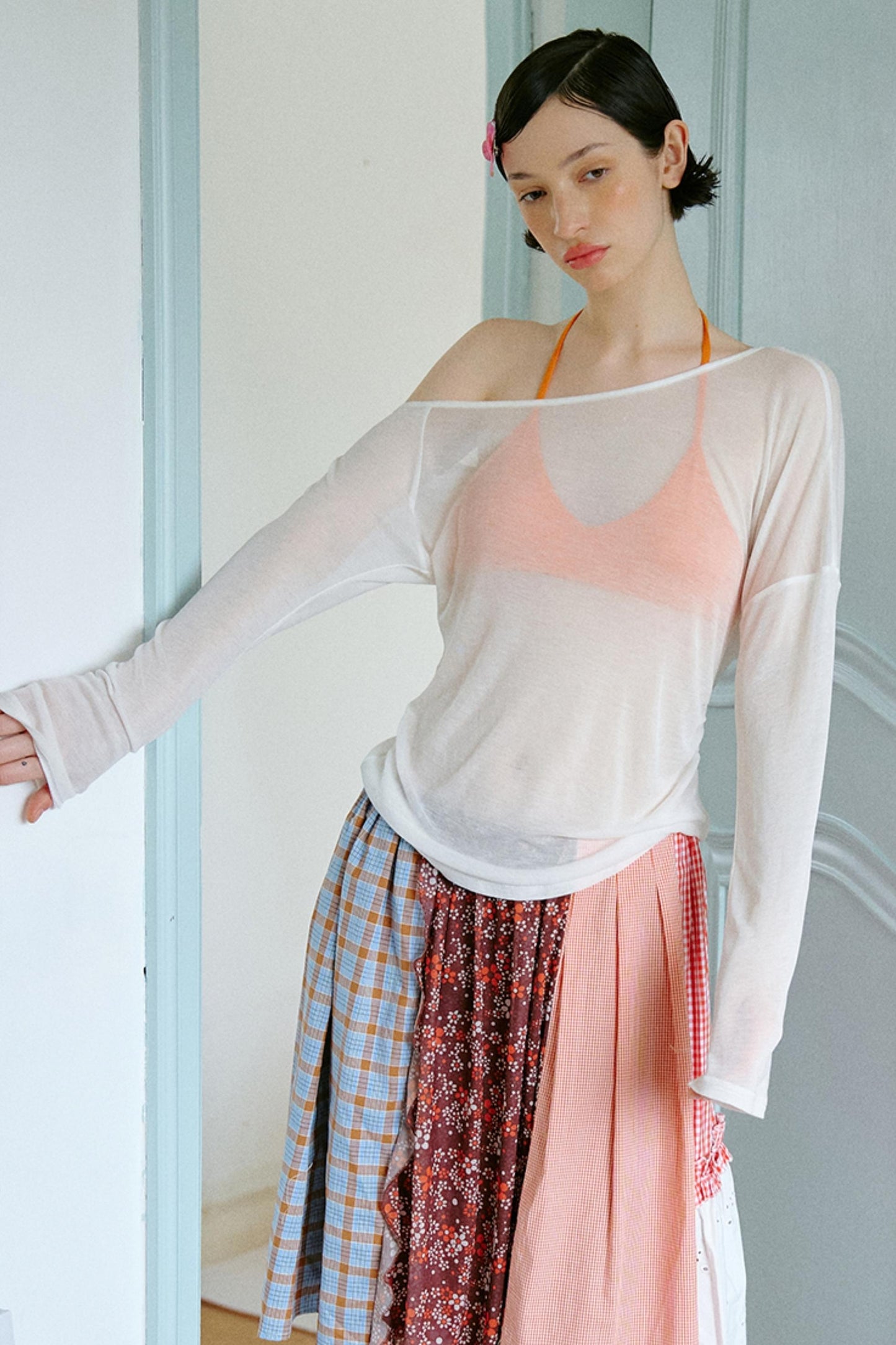 Asymmetrical Sleeve Top Set-UP