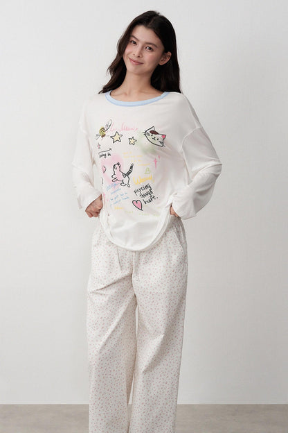 Childlike Floral Two Piece Outfit Set-Up