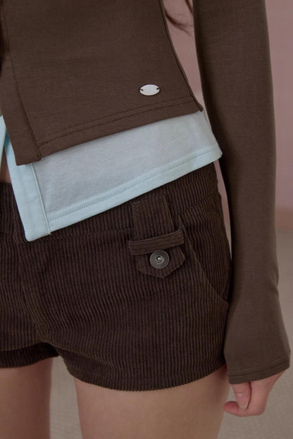 Retro Sweet Corduroy Shorts