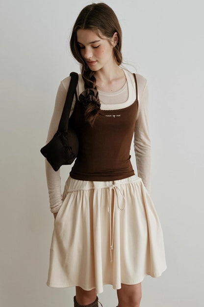 Velvet Slim Fit Bottom Camisole