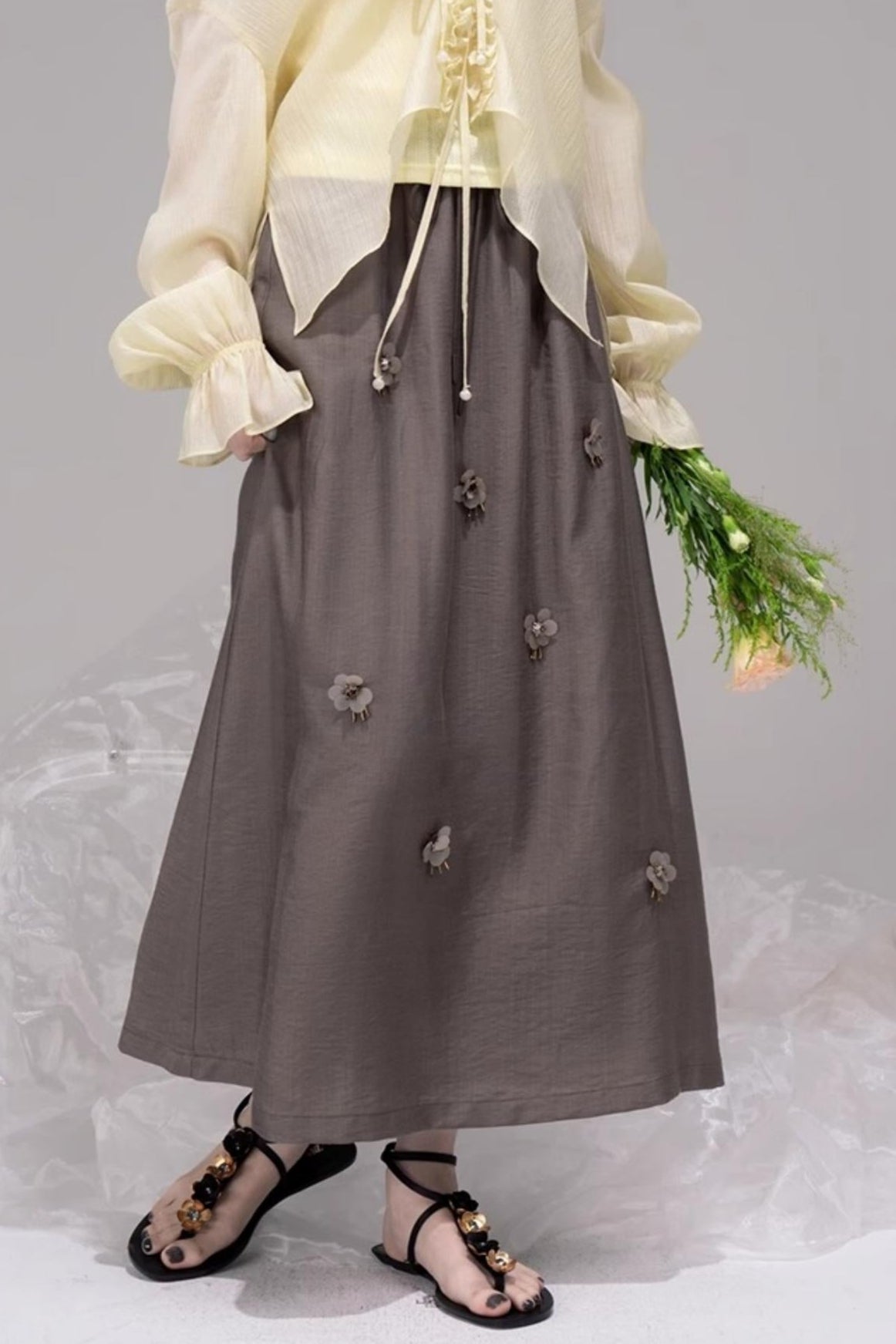 Summer Floral A-Line Skirt