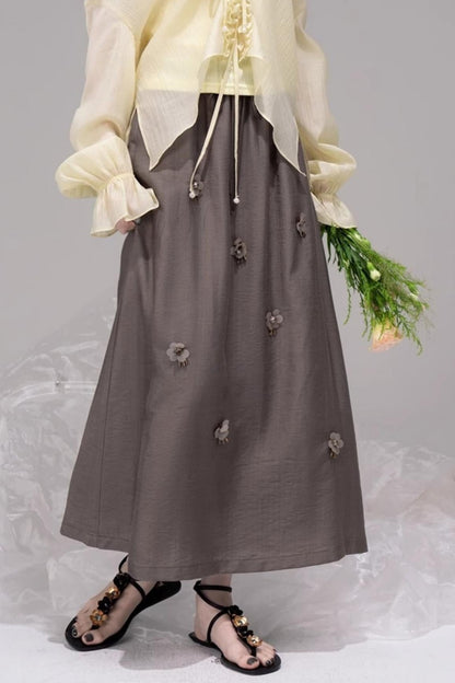 Summer Floral A-Line Skirt