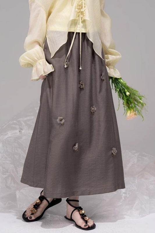 Summer Floral A-Line Skirt