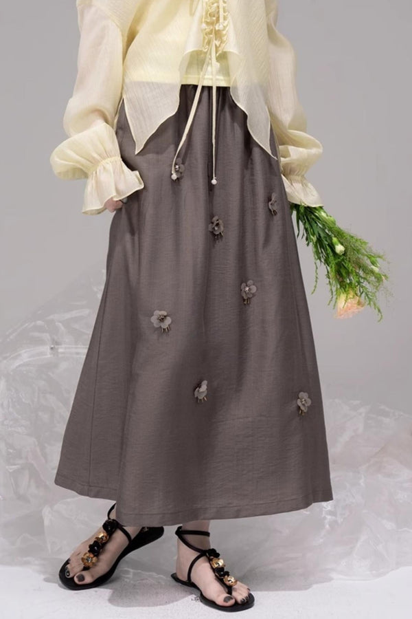 Summer Floral A-Line Skirt