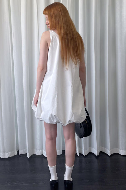 White Halter Dress