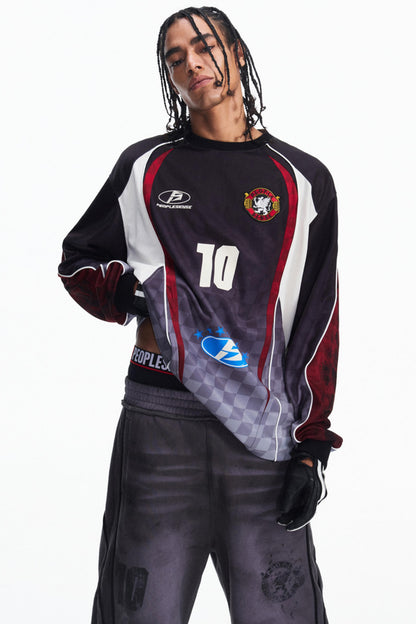 Racing Check Long Sleeve T-Shirt