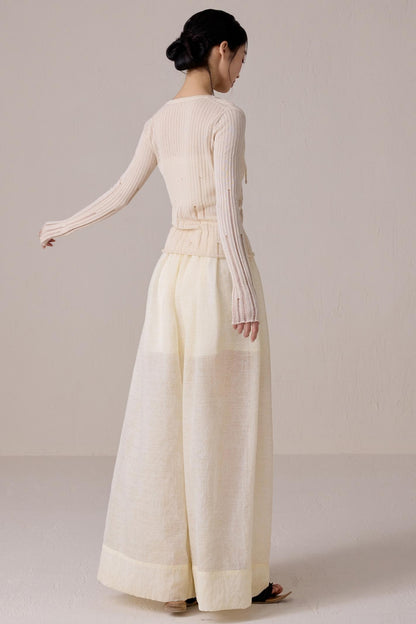 Beige Light Knit Cardigan