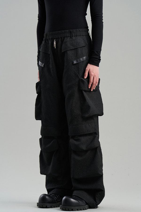 Textured Pocket Work Pants