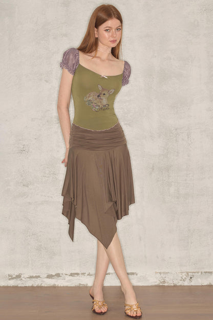 Chic Asymmetrical Midi Skirt