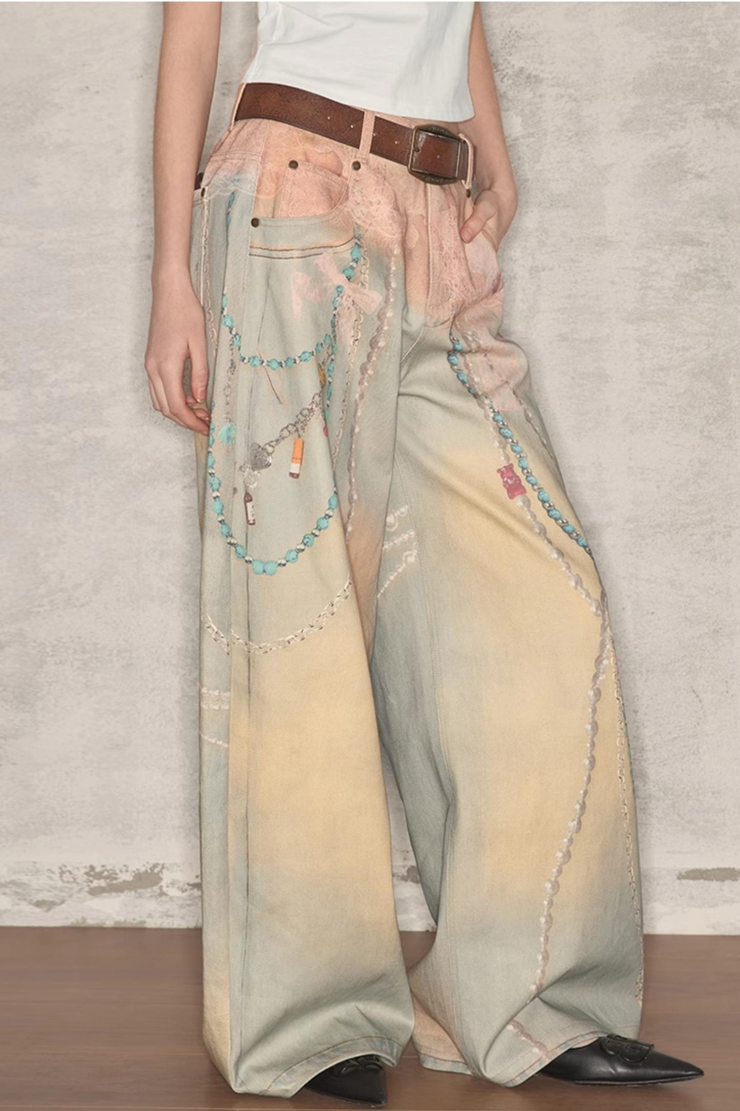 Summer Lace Denim Pants