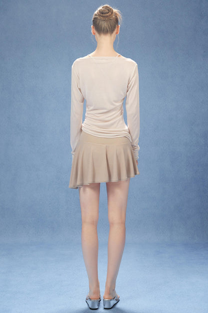 Chic U-Neck Corset Top Set