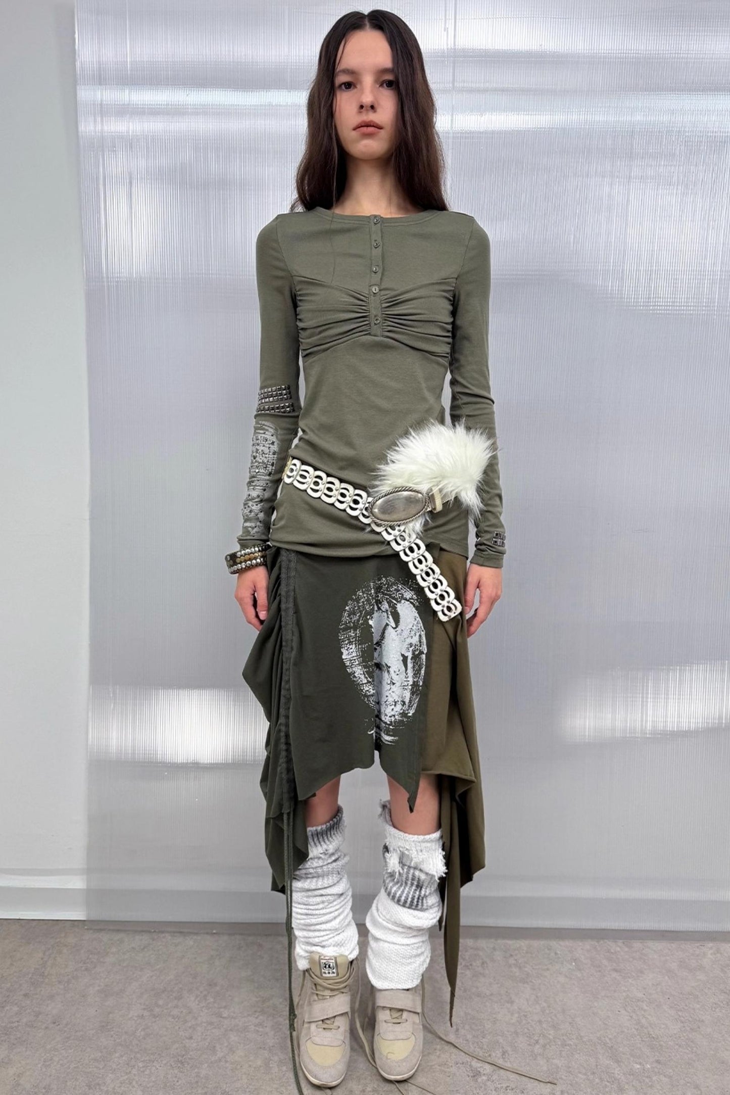 Diamond Loop Long Sleeve Top