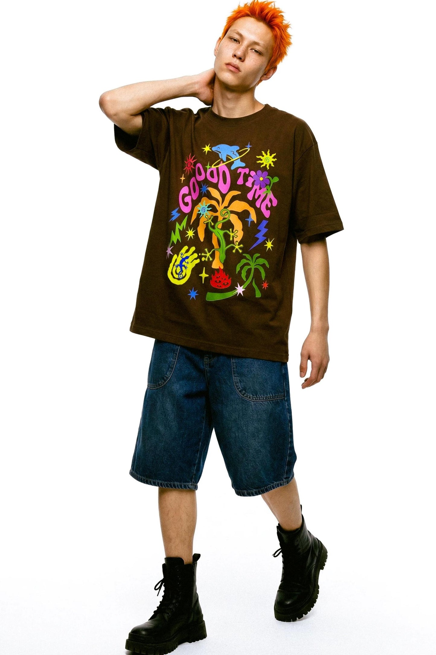 Retro-T-Shirt mit amerikanischem Graffiti