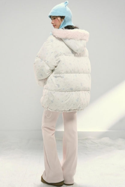 Pink Fleece Drawstring Bootcut Pants