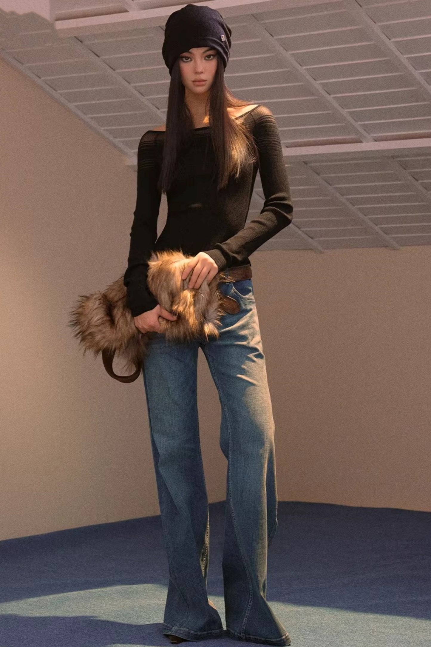 Vintage Star Patch Denim Pants