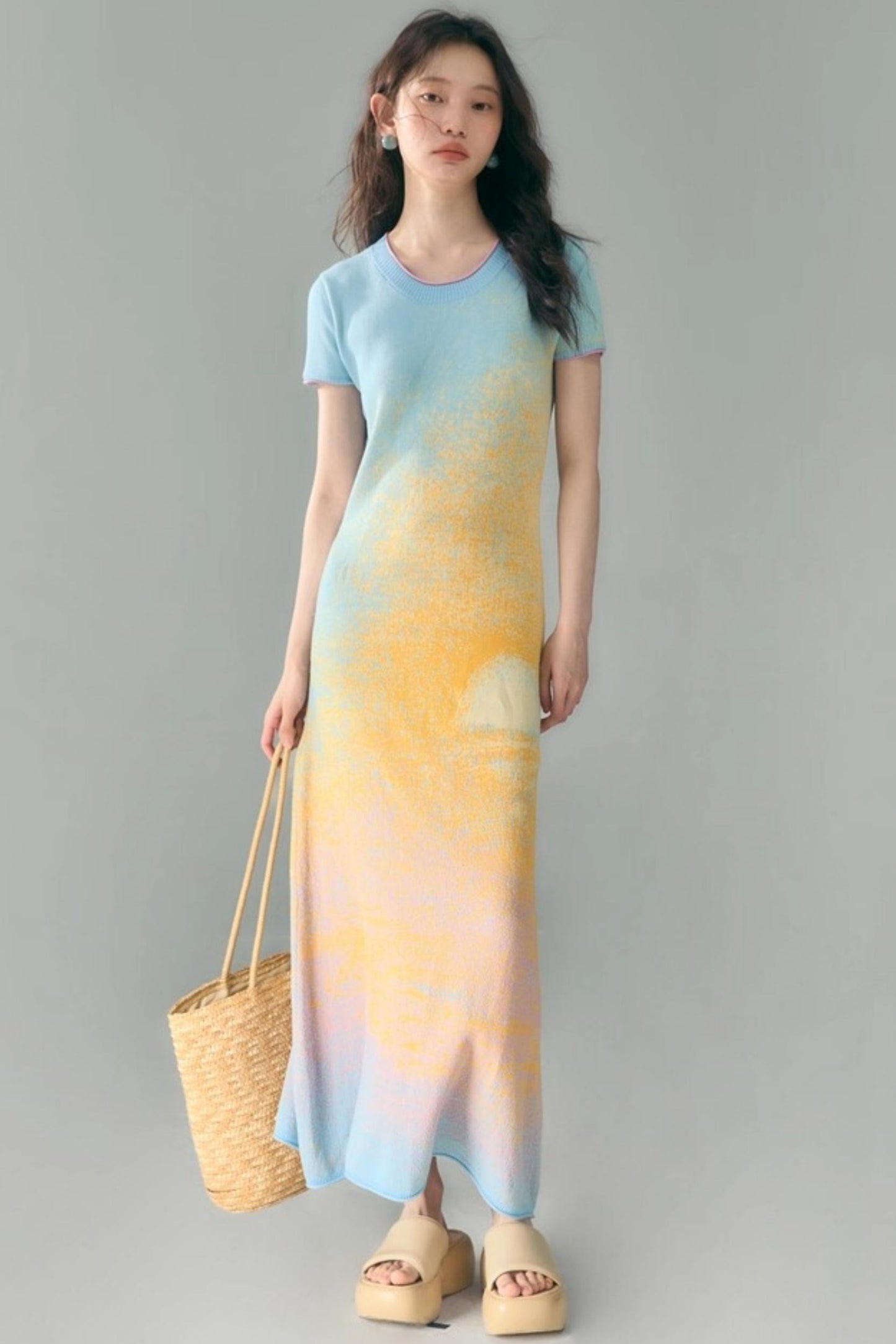 Hand-Painted Knit Dress