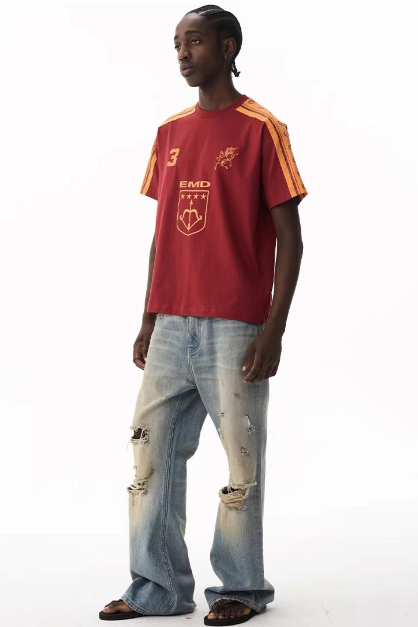 Retro Contrasting Sports Top