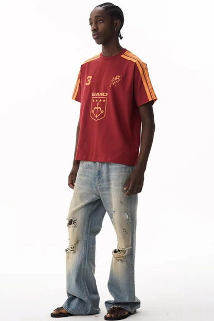 Retro Contrasting Sports Top