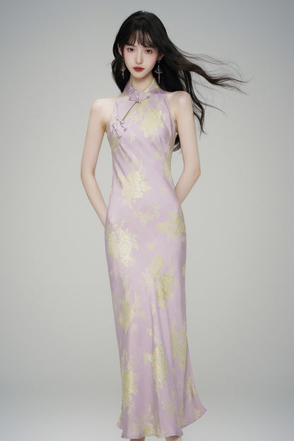 Chic Jacquard Slim Cheongsam Dress