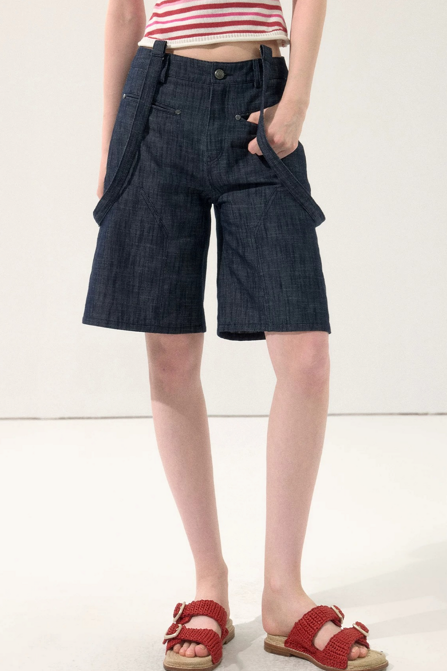 Sweet Denim Strap Shorts