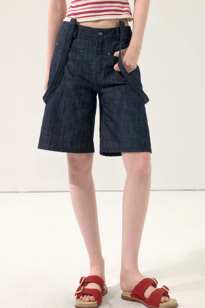 Sweet Denim Strap Shorts