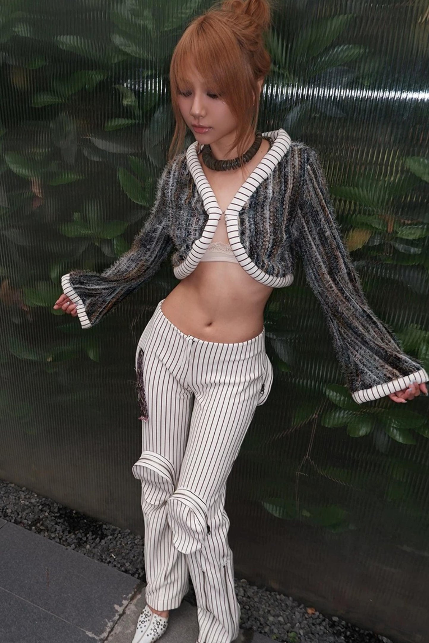 Modern Armor Striped Flared Pants
