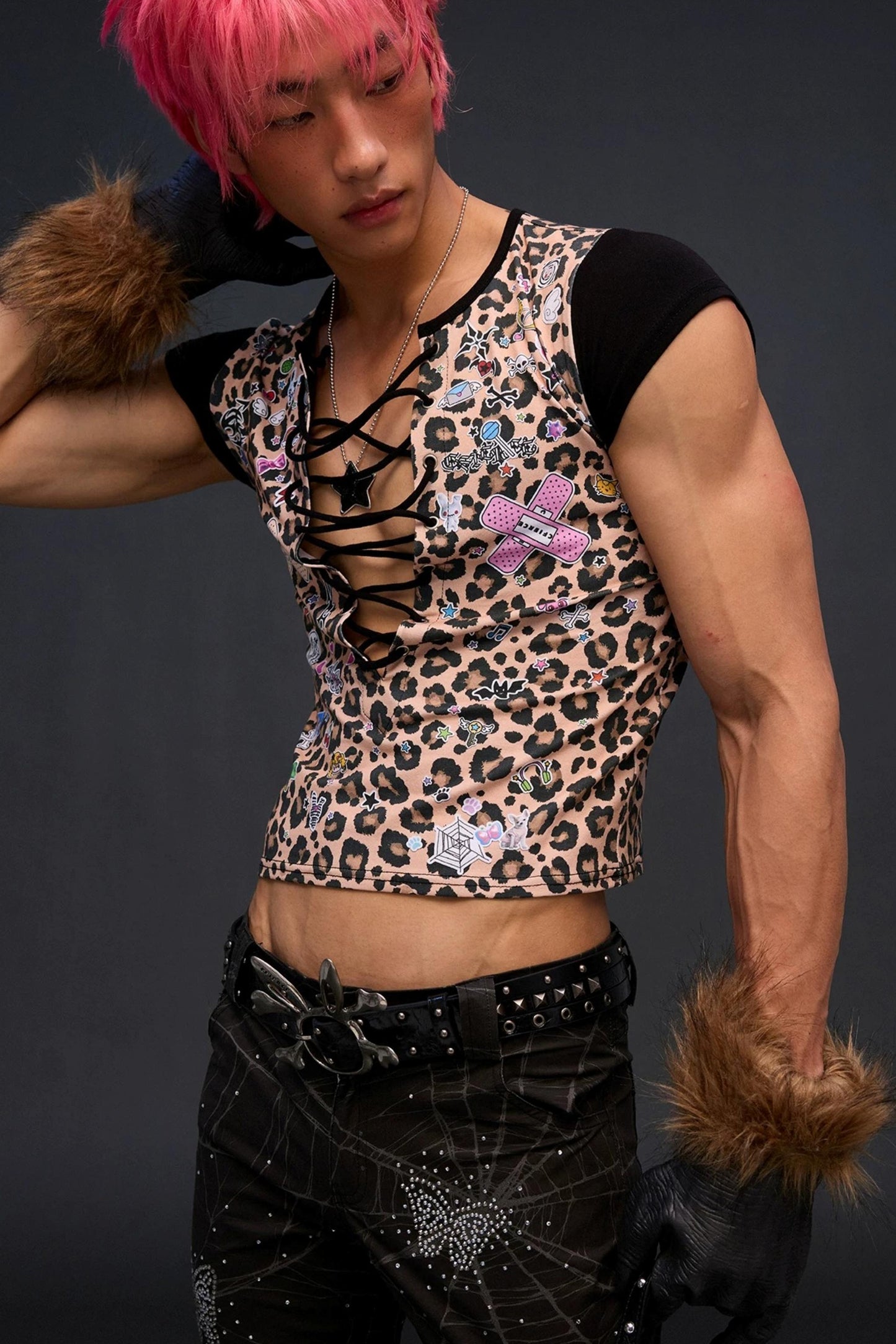 Leopard Print Strappy Top
