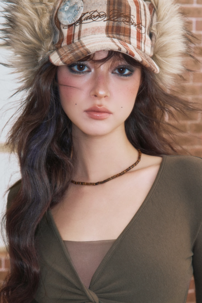 Winter Plush Baseball Cap