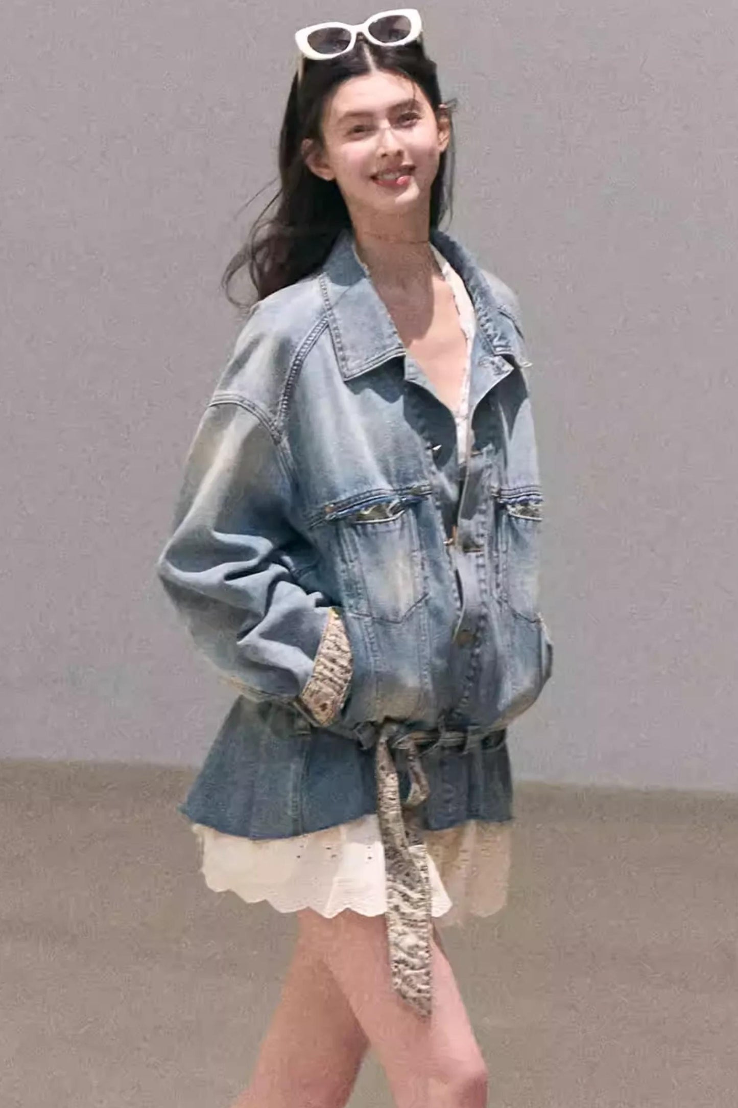 Vintage-Jeansjacke mit Waschung