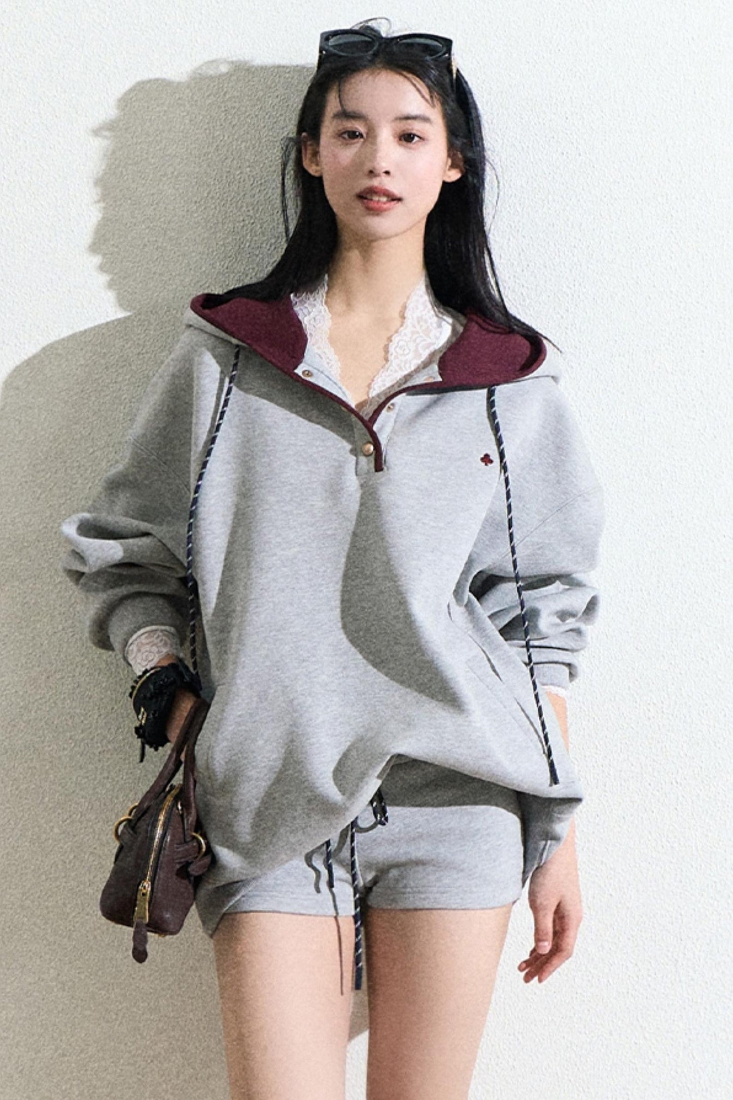 Casual Patchwork Hoodie Set-Up