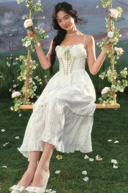 French Pastoral Floral Dress Set-Up
