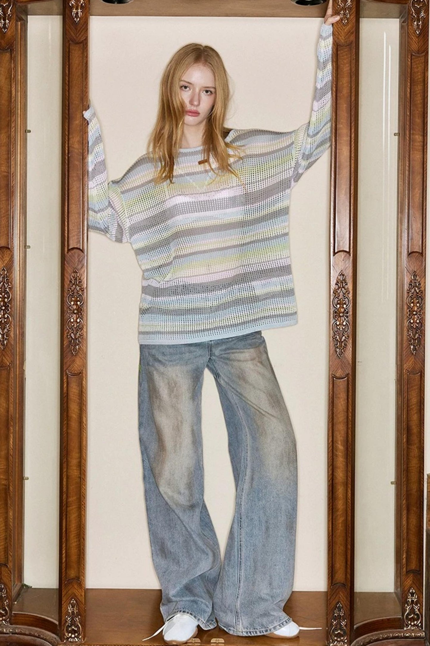 Rainbow Waves Knit Sweater