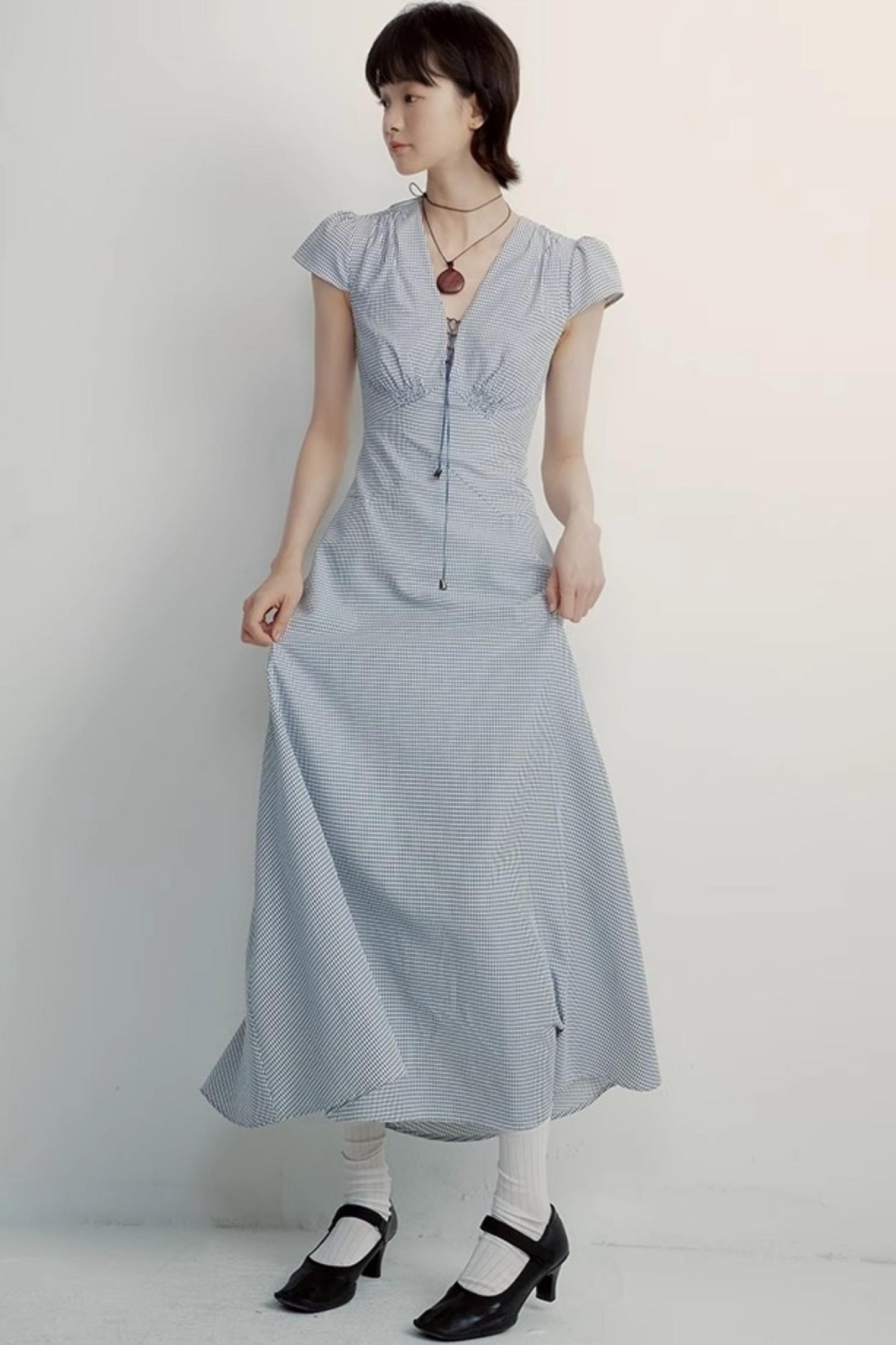 Chic Cotton V-Neck Dress