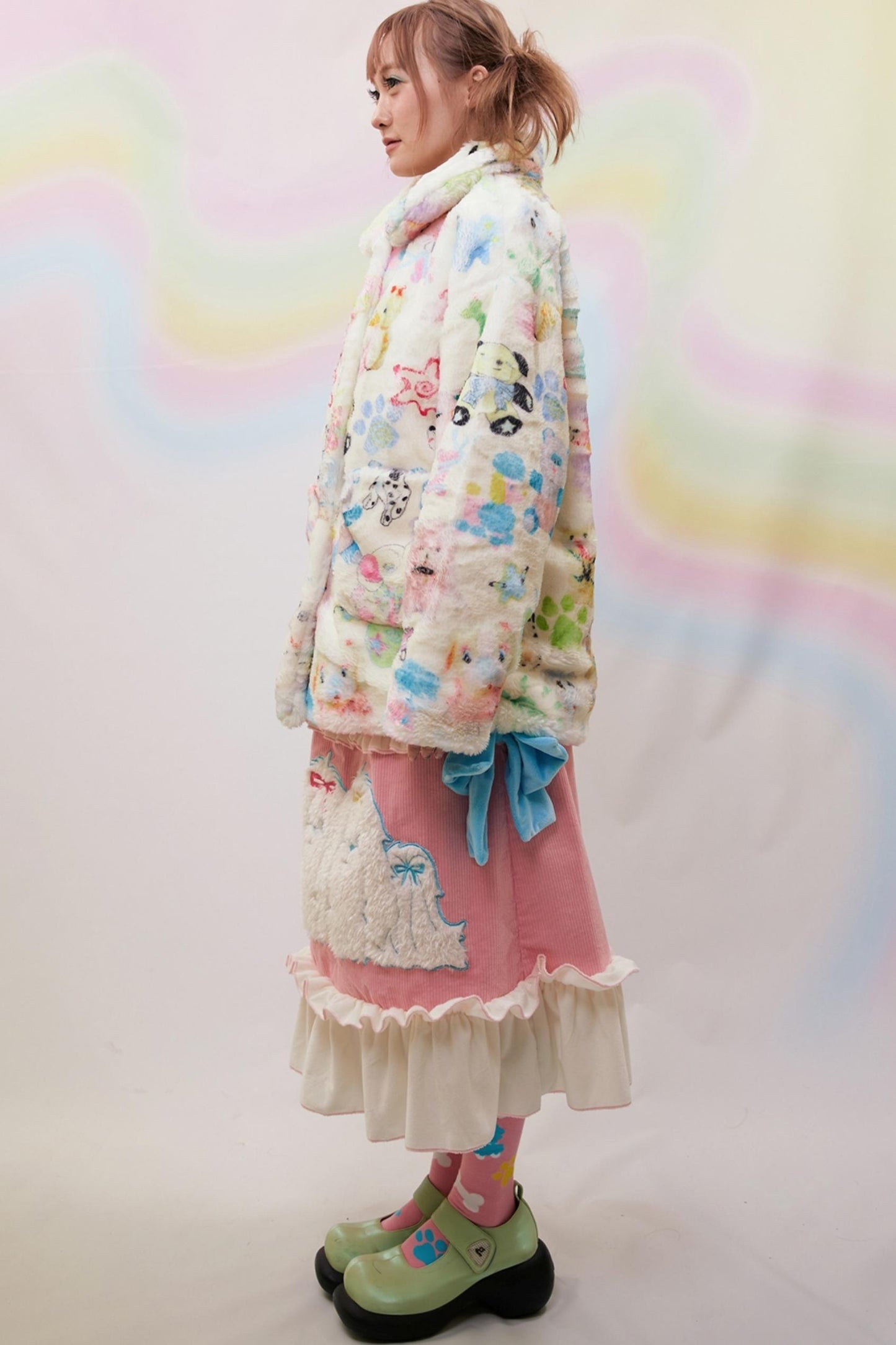 Printed Plush Warm Jacket