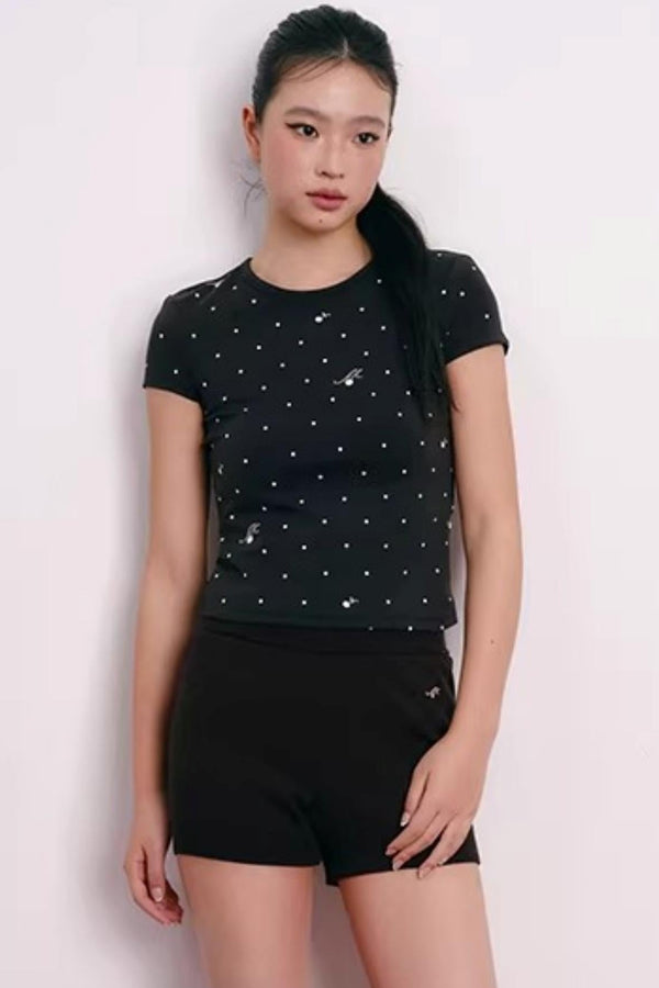 Polka Dot Lyocell Blend Top