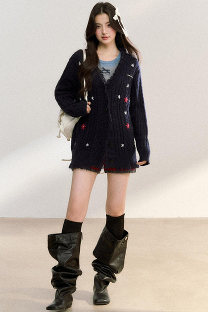 Floral V-Neck Cardigan