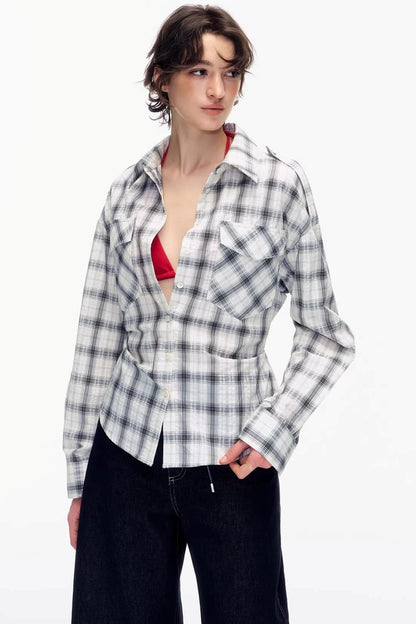 Pose Silhouette Plaid Shirt