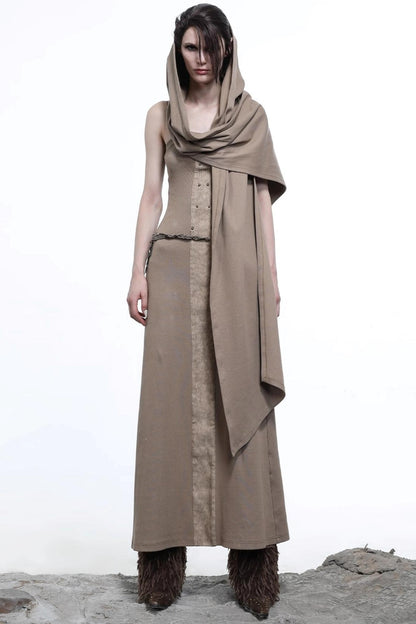 Patchwork Slim Slip Dress