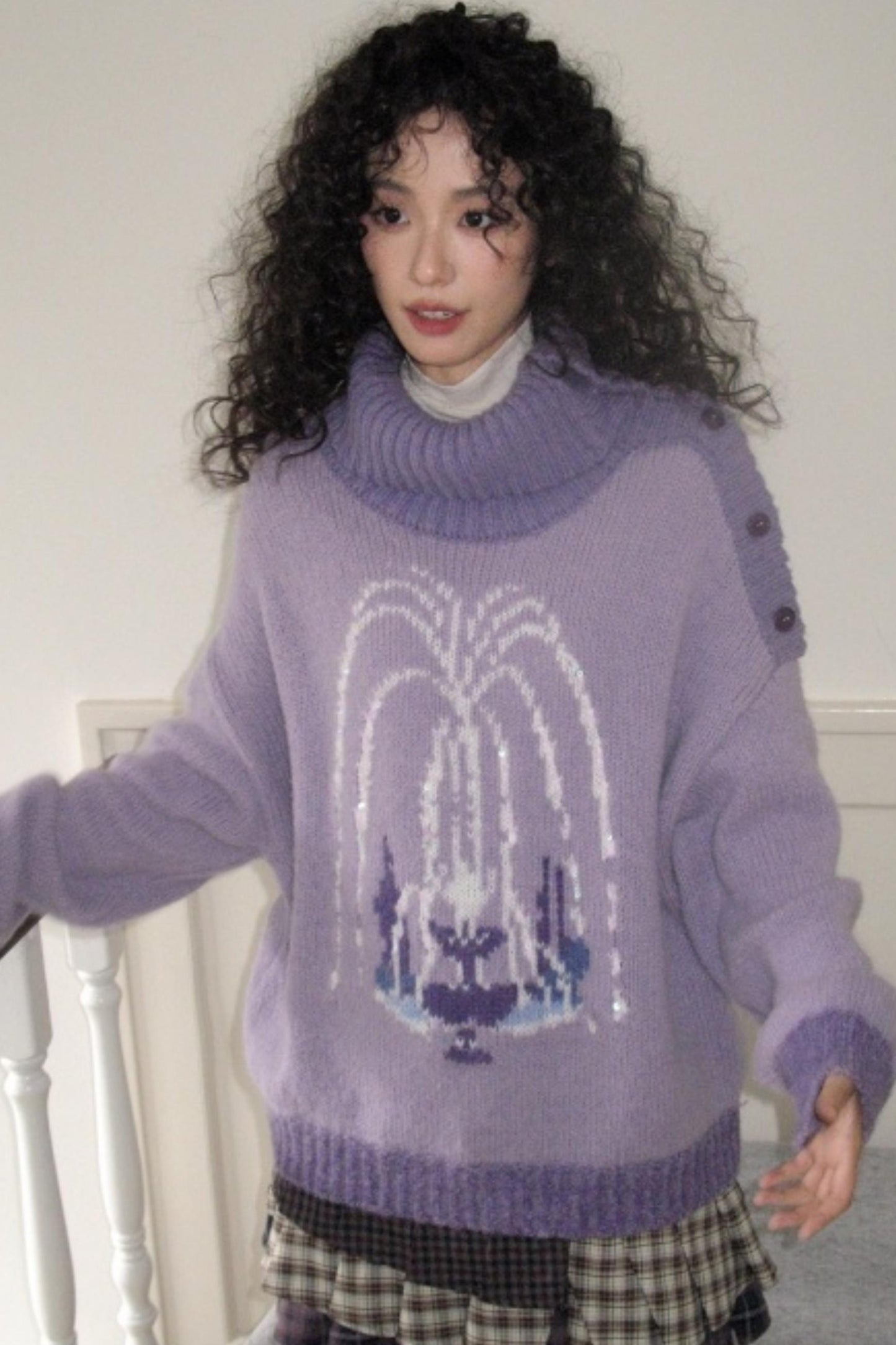 Fountain Pattern Knit Sweater